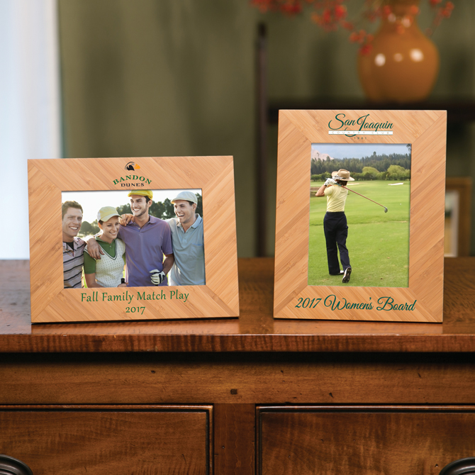 Bamboo Picture Frame 5x7 Sterling Cut Glass